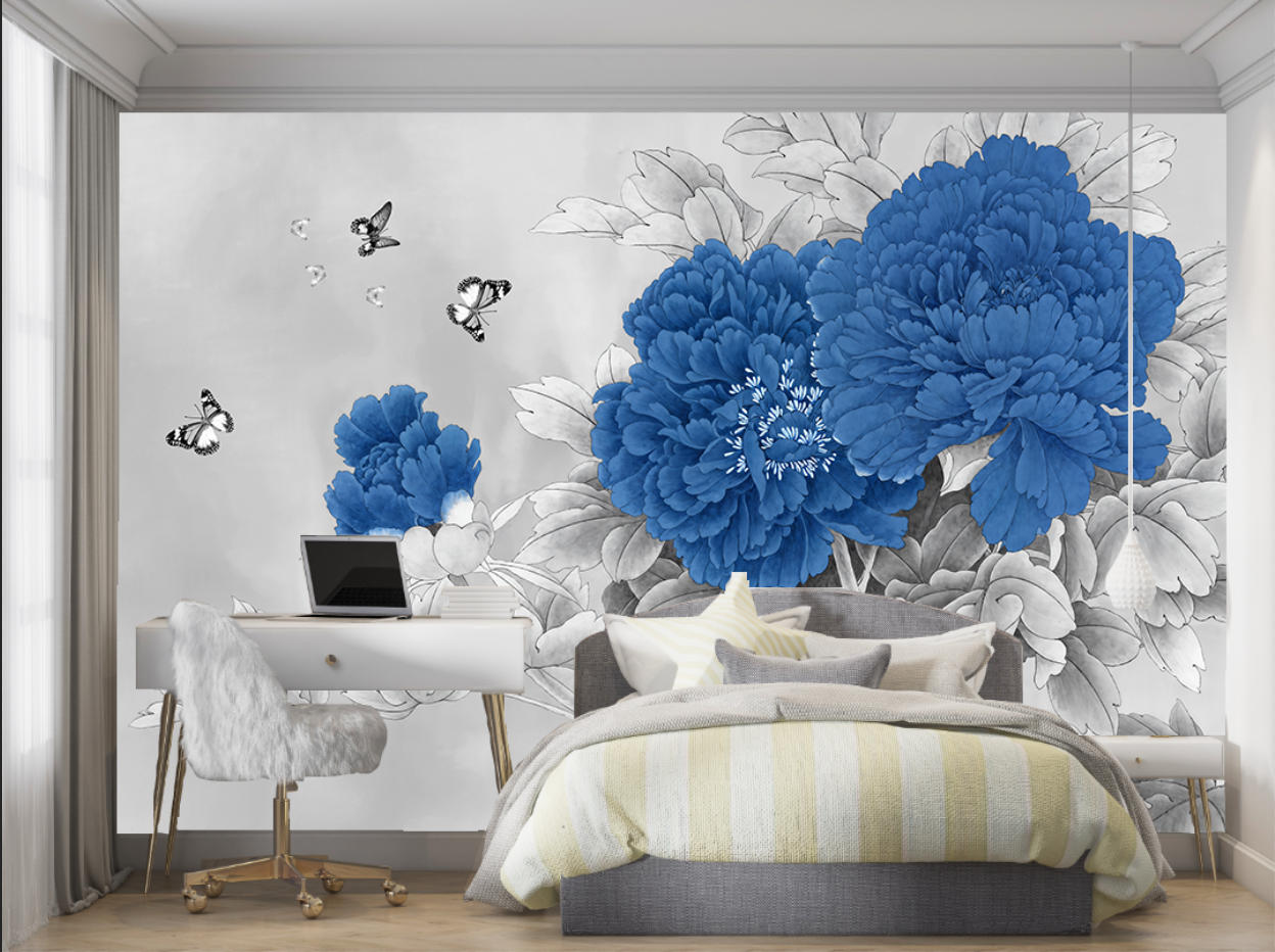 3D Printing Heat Resistant Material - Custom Size Wallpaper Rose Branch Mural
