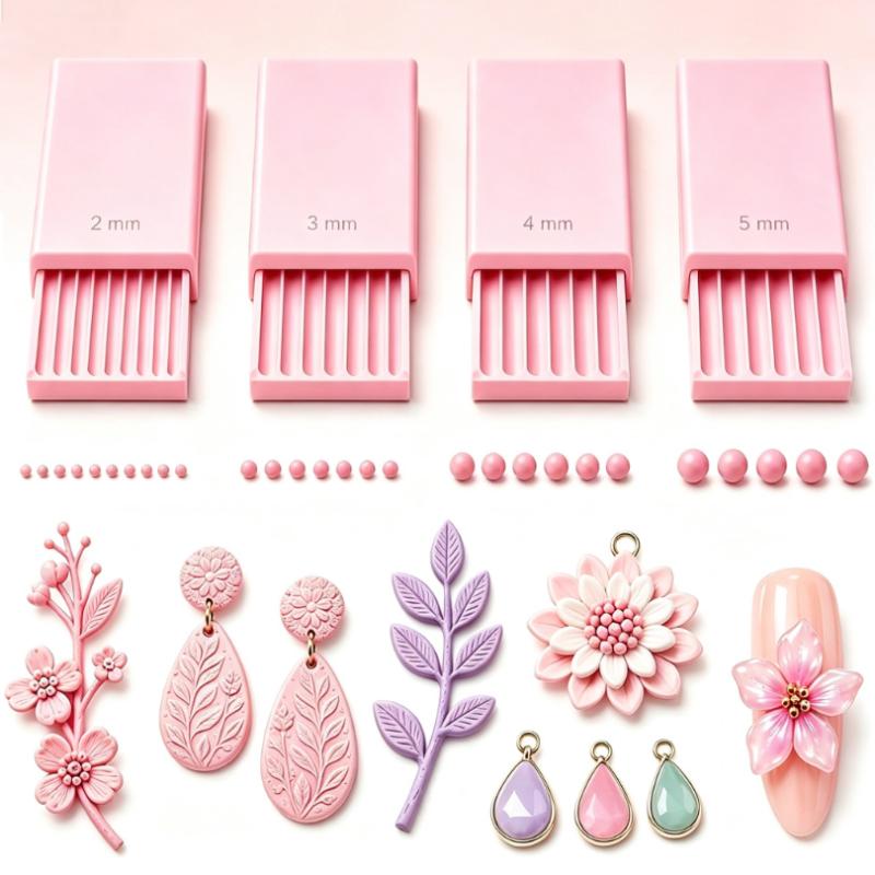 3D Printing Design Maker - 4Pcs 3D Printed Nail Art Bead