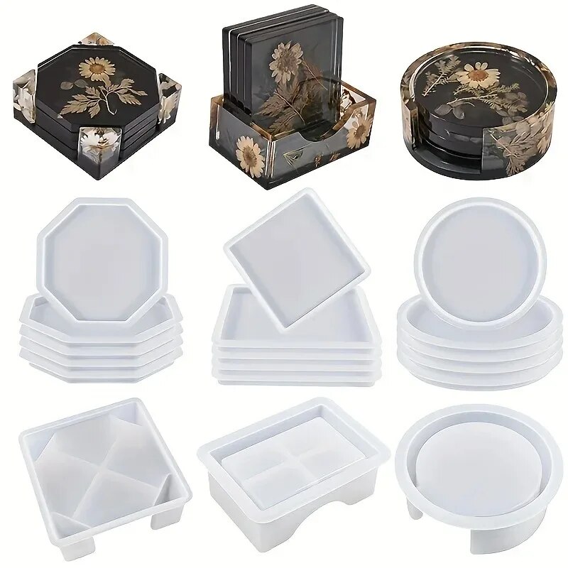 3D Printing Epoxy Resin - Coaster Resin Molds Set Include 1pc