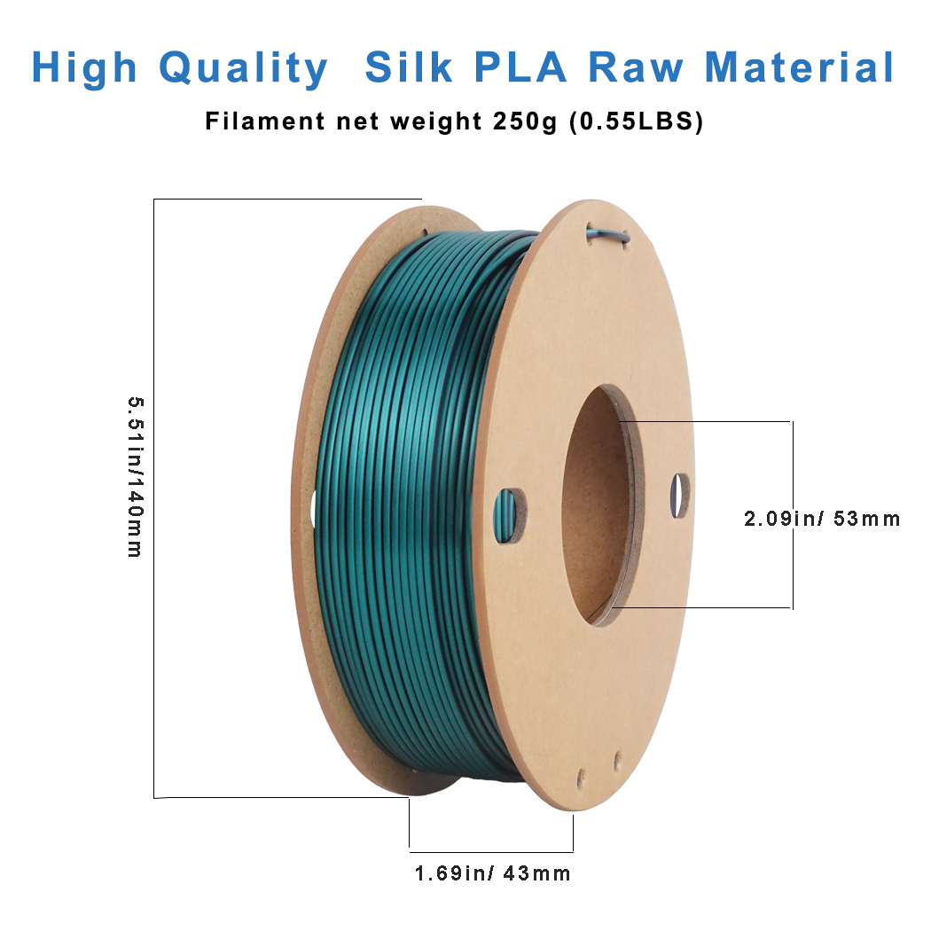 Silk Black Green PLA, Dual Col - 3D Printing Link 评论和价格