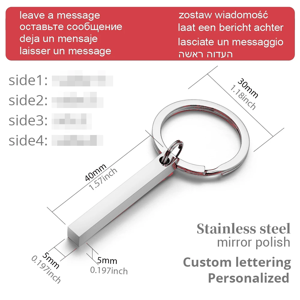 Personalized 3D Bar Keychain E - 3D Printing Gold 评论和价格