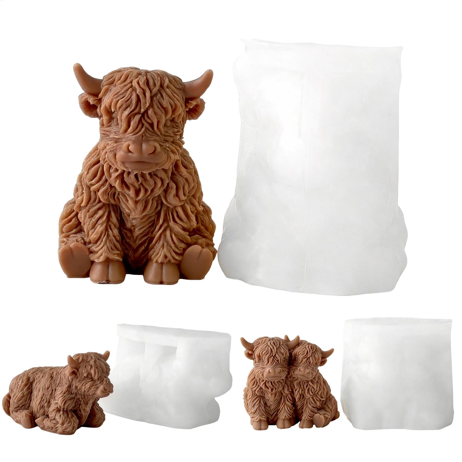 Highland Cow Silicone Mold Reu - 3D Printing Epoxy Resin 评论和价格