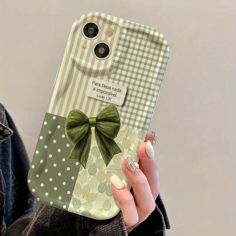 Green Bow Grid Print Lens Prot - 3D Printing Iphone 评论和价格