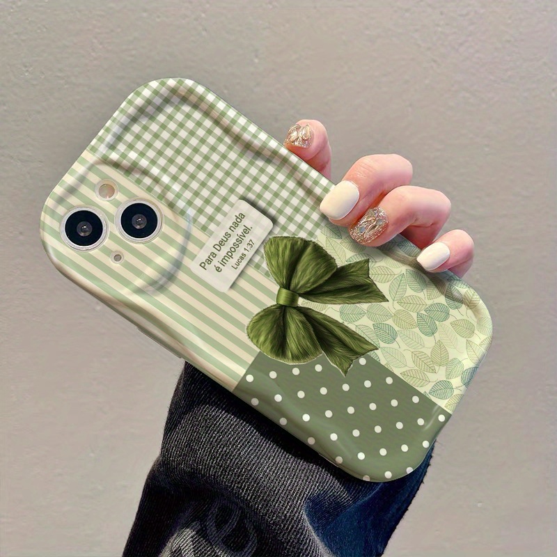 Green Bow Grid Print Lens Prot - 3D Printing Iphone 评论和价格