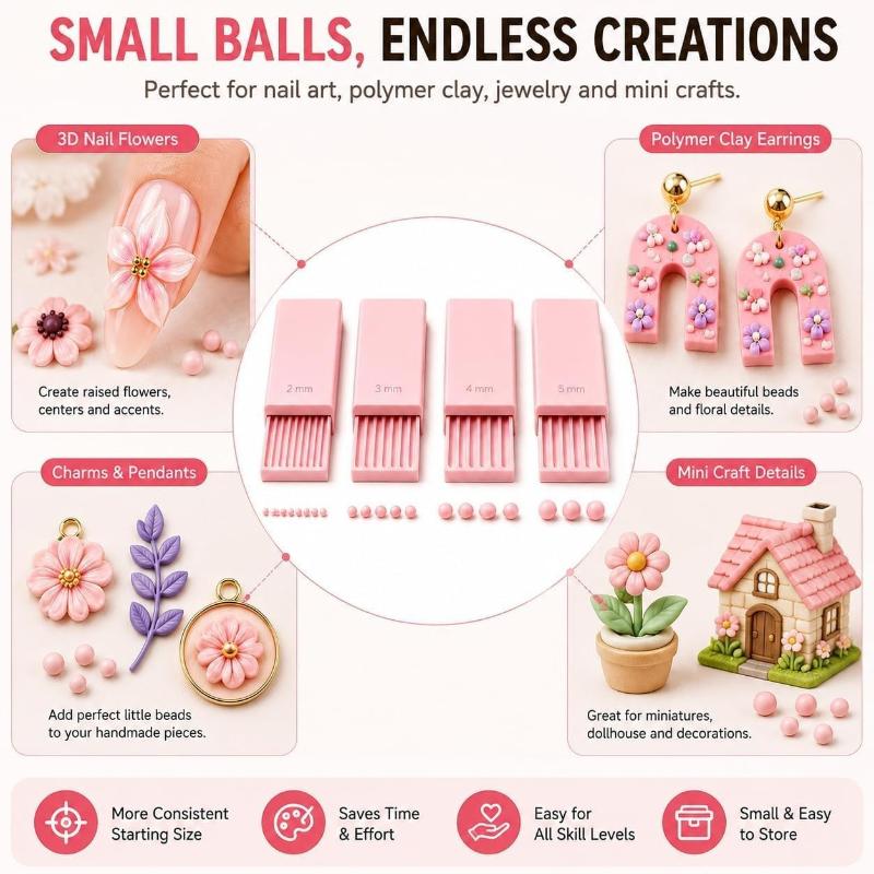 4Pcs 3D Printed Nail Art Bead  - 3D Printing Design Maker 评论和价格