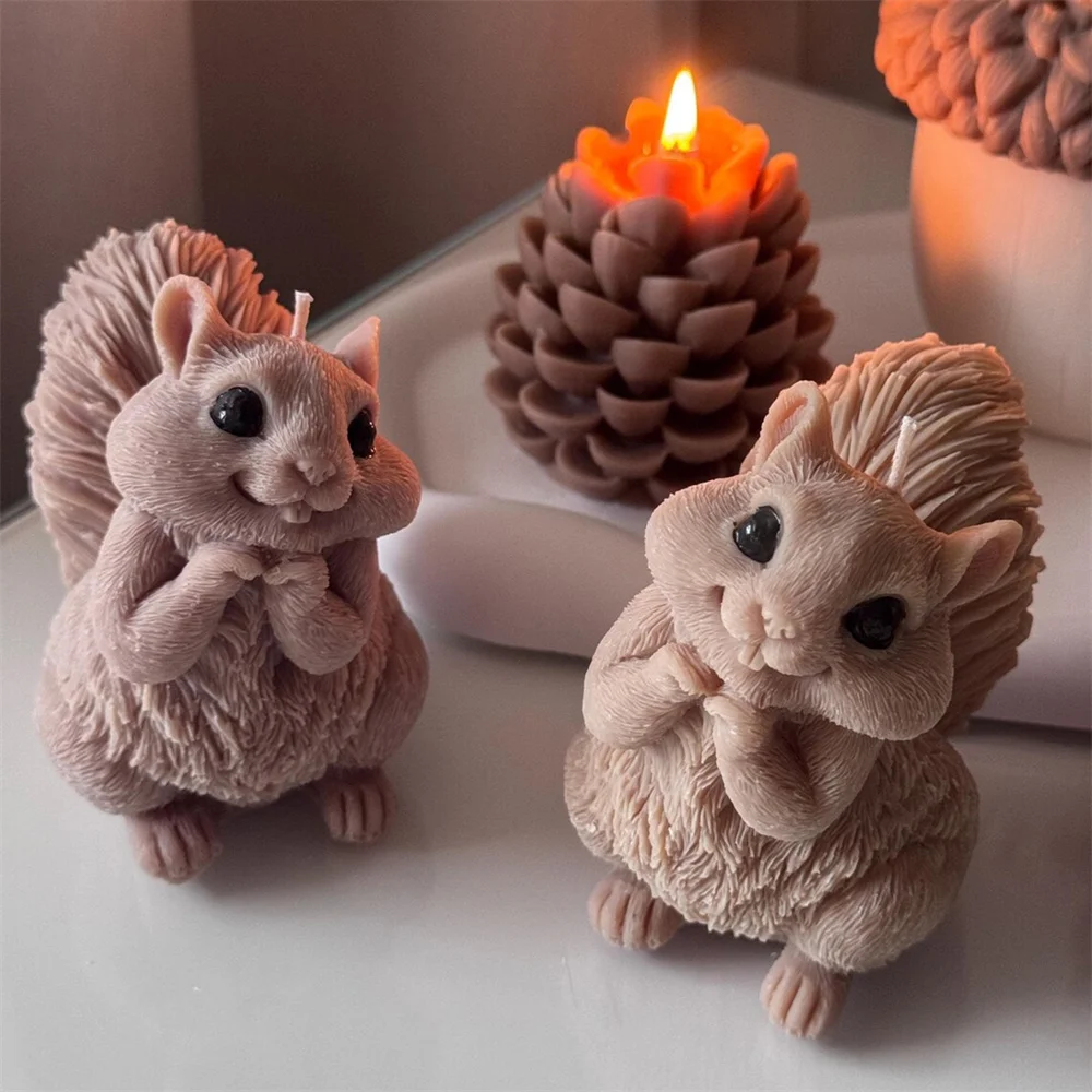 Cute Squirrel Candle Silicone  - 3D Printing Epoxy Resin 评论和价格
