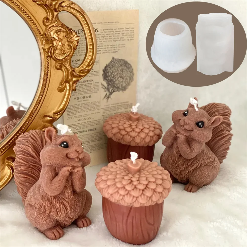 Cute Squirrel Candle Silicone  - 3D Printing Epoxy Resin 评论和价格