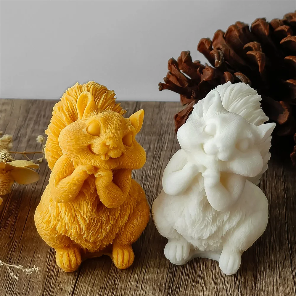Cute Squirrel Candle Silicone  - 3D Printing Epoxy Resin 评论和价格
