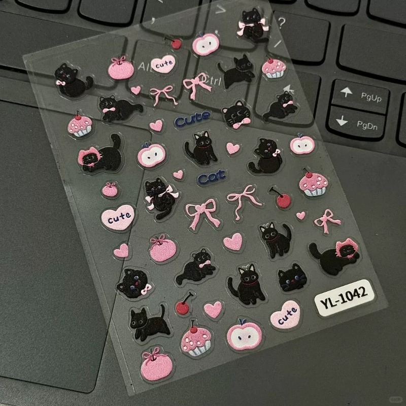 Cute Cartoon Bow Black Cat 3D  - 3D Printing Epoxy Resin 评论和价格