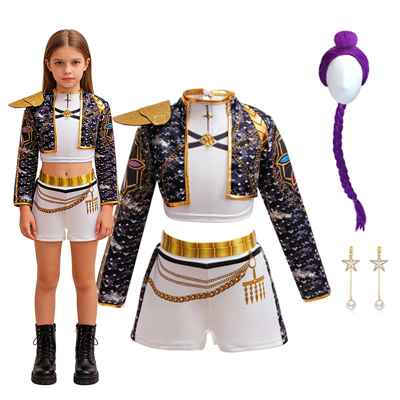 Girls Hip‑Hop 3D Print Gold Tr - 3D Printing Gold 评论和价格