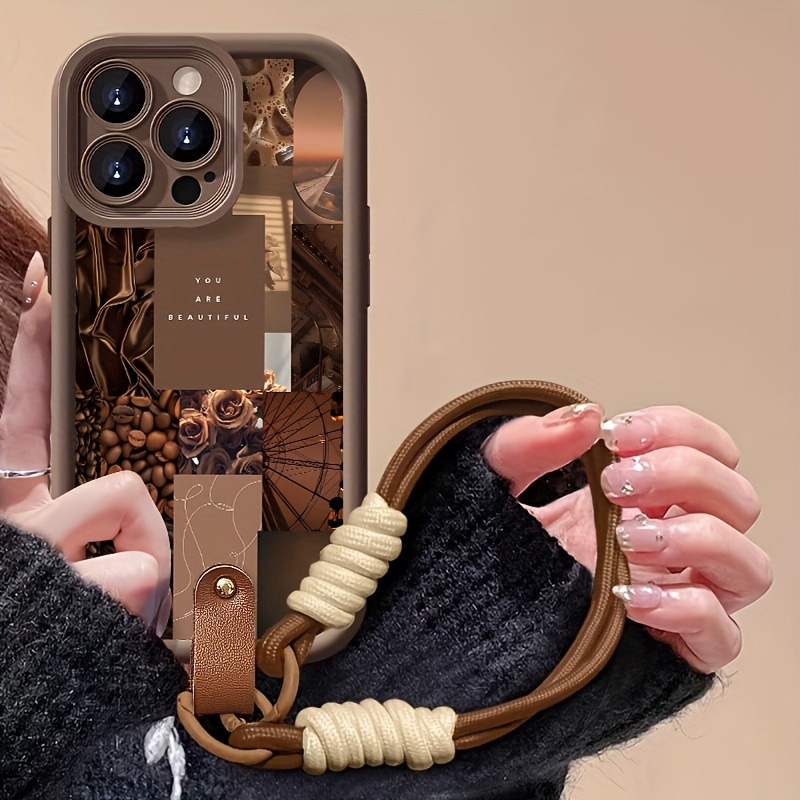 Brown Coffee Flowers Print Lan - 3D Printing Iphone 评论和价格