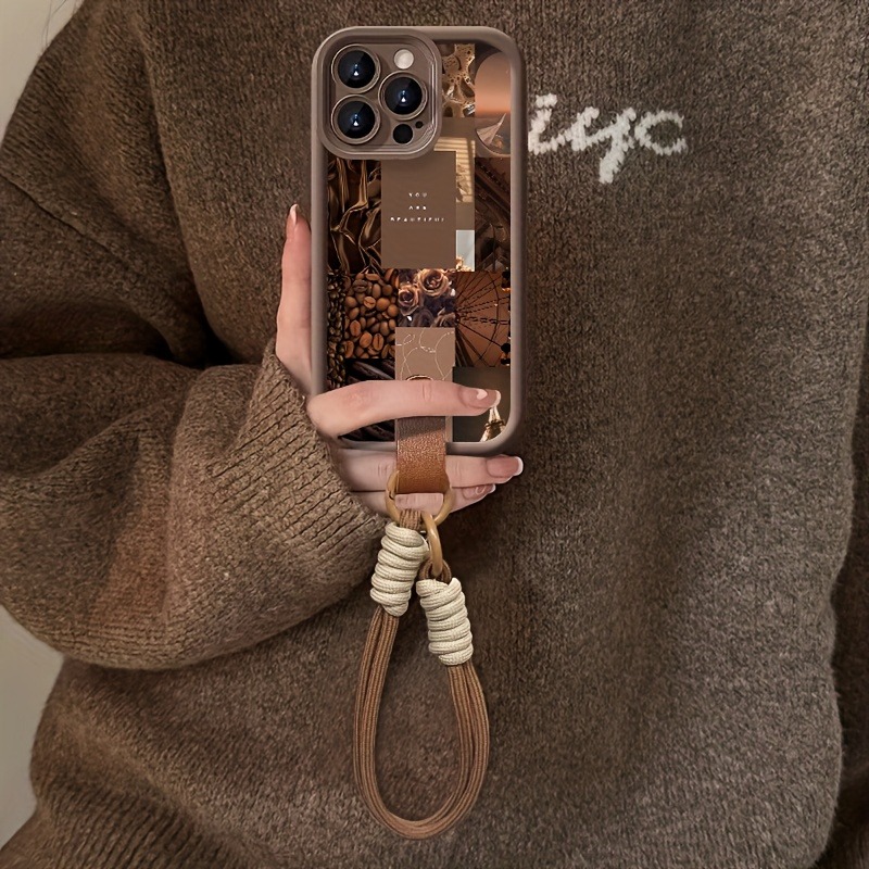 Brown Coffee Flowers Print Lan - 3D Printing Iphone 评论和价格
