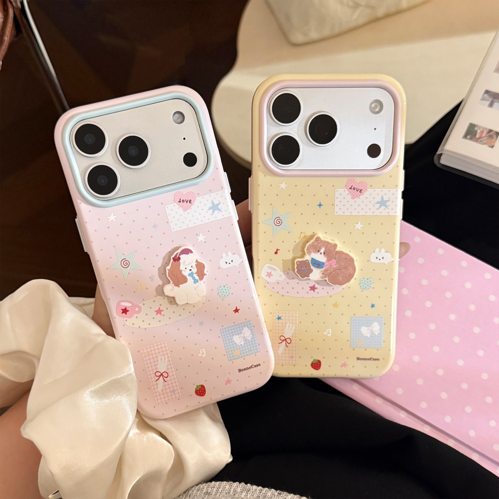 Cute 3D Embossed Puppy Cat Pho - 3D Printing Iphone 评论和价格